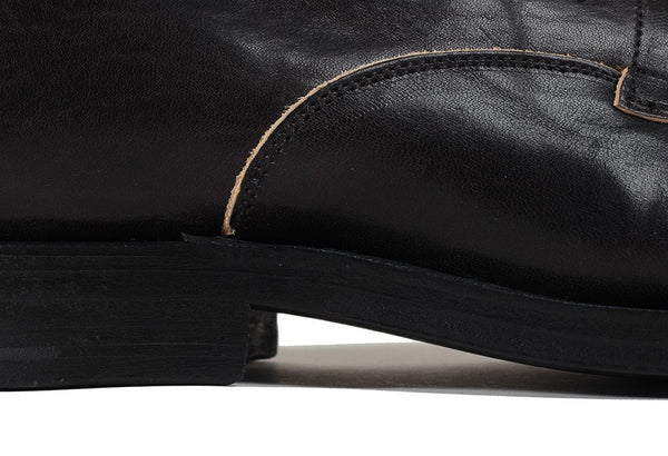 Derby Shoe Black Horsehide