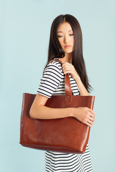 Large Tote — Brown